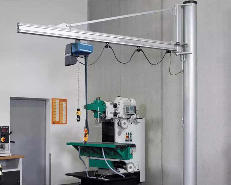 Stainless Steel Rotating Jib Crane for Food Production Workshop